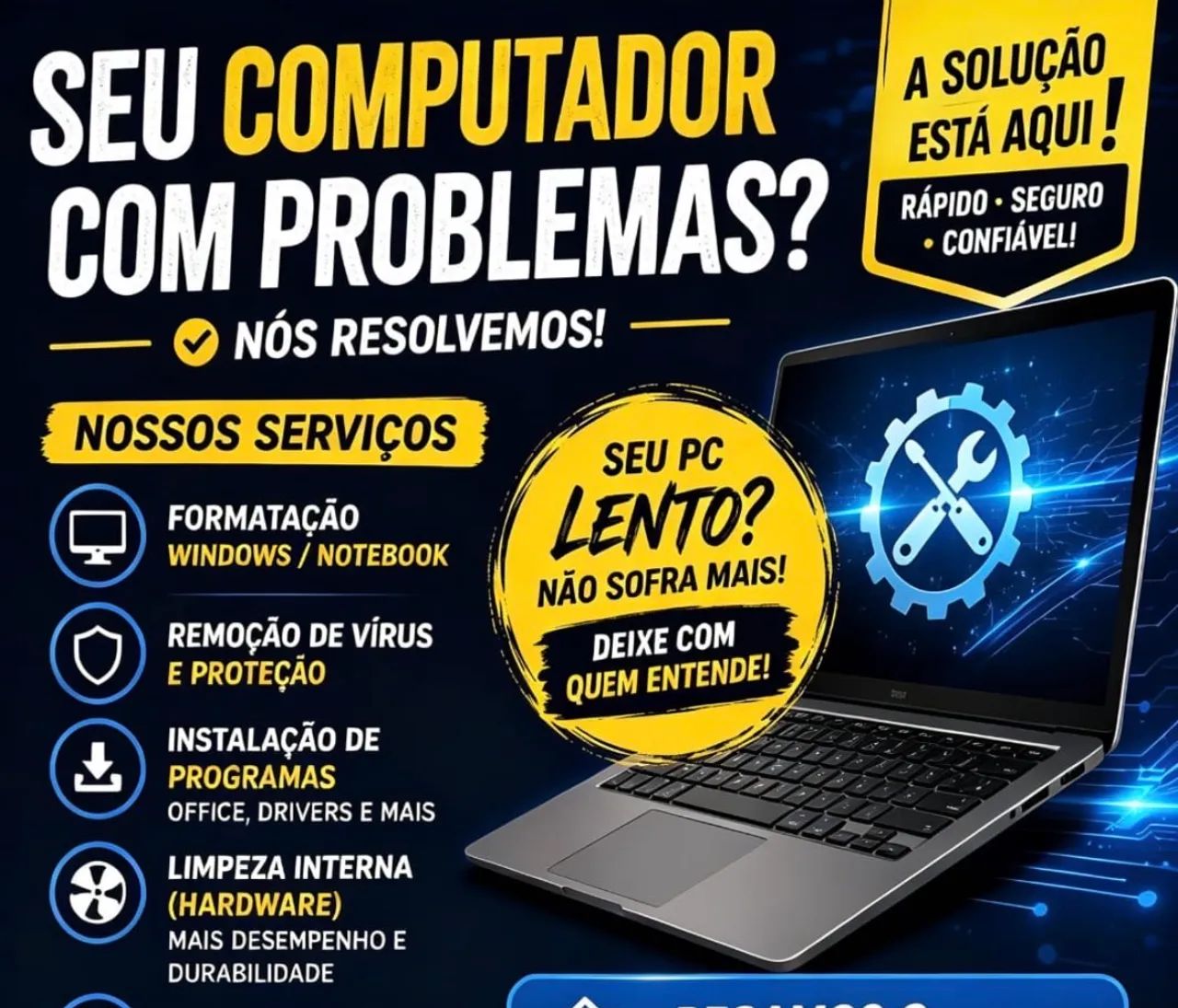 Concertamos o seu computador ou notebook 