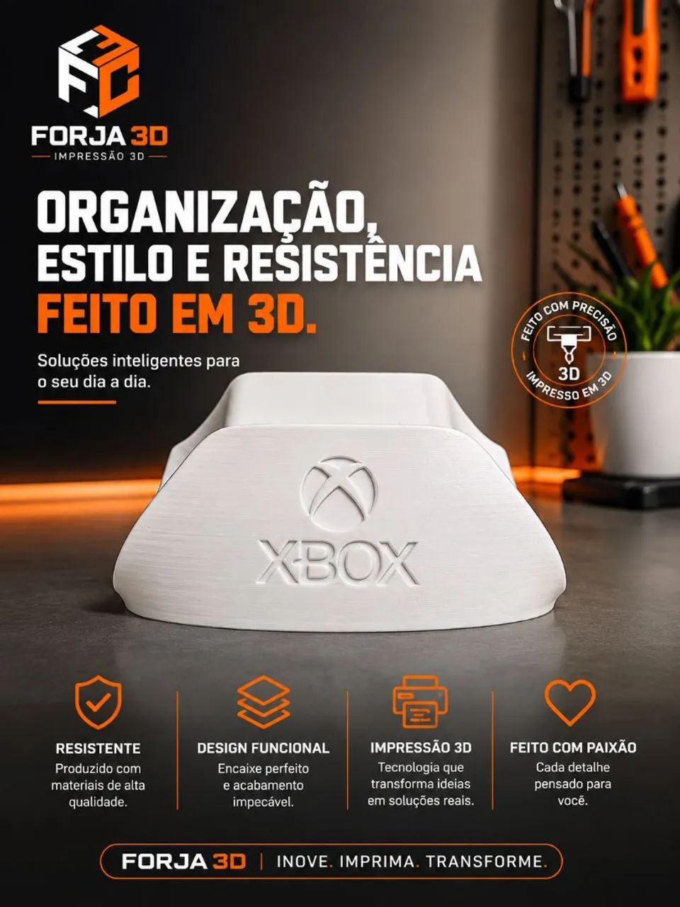 Organize seu setup com estilo.