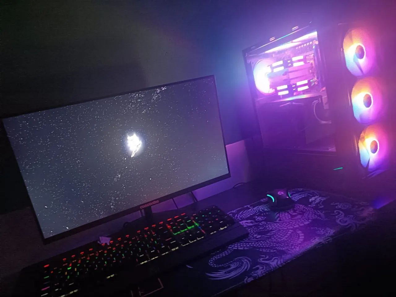 Pc gamer completo, com teclado e mouse rgb - Foto 3