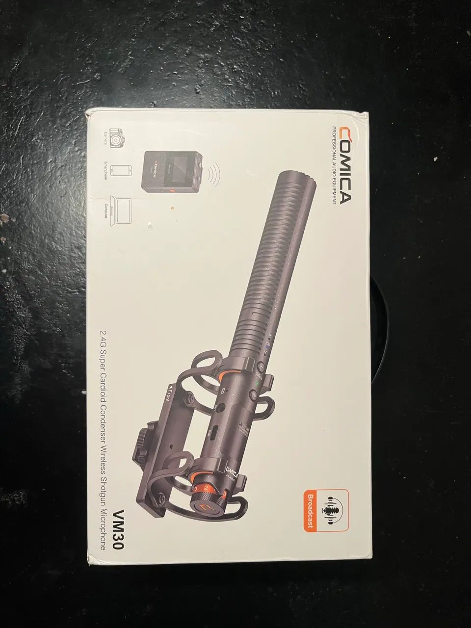 Microfone comica vm30 shotgun sem fio