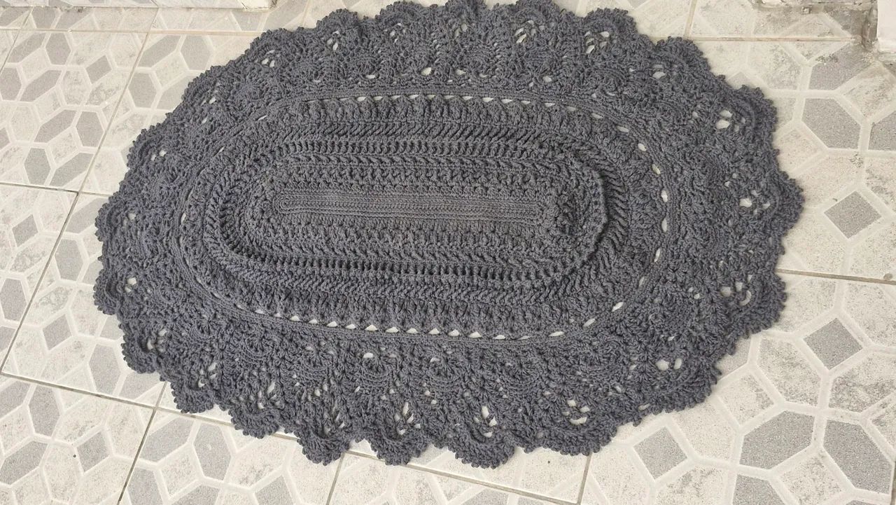 Tapete crochê Russo chumbo  - Foto 3