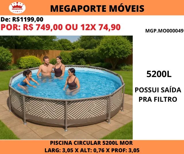 Piscina Circular 5200 Litros Mor