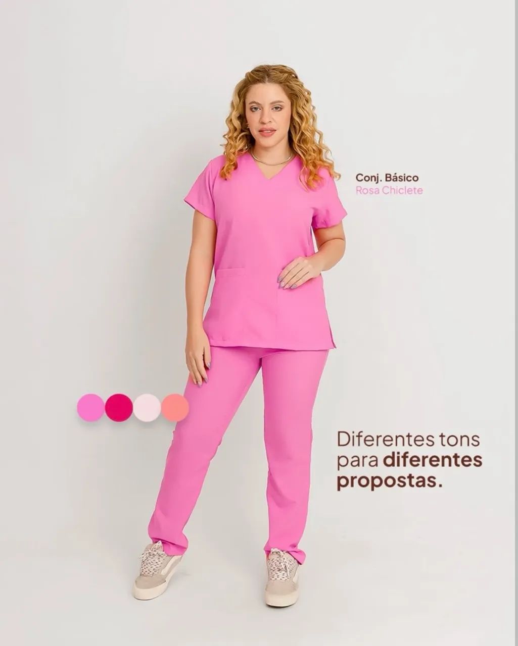 Scrub Rosa chiclete 