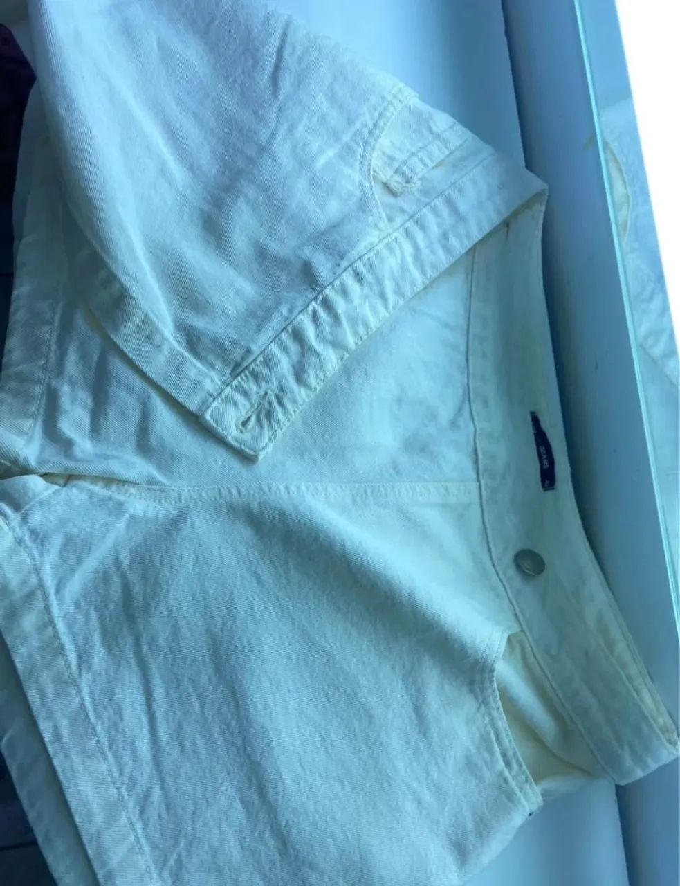 Short saia jeans Tamanho : 44 Cor: Branco / Off WHITE - Foto 4