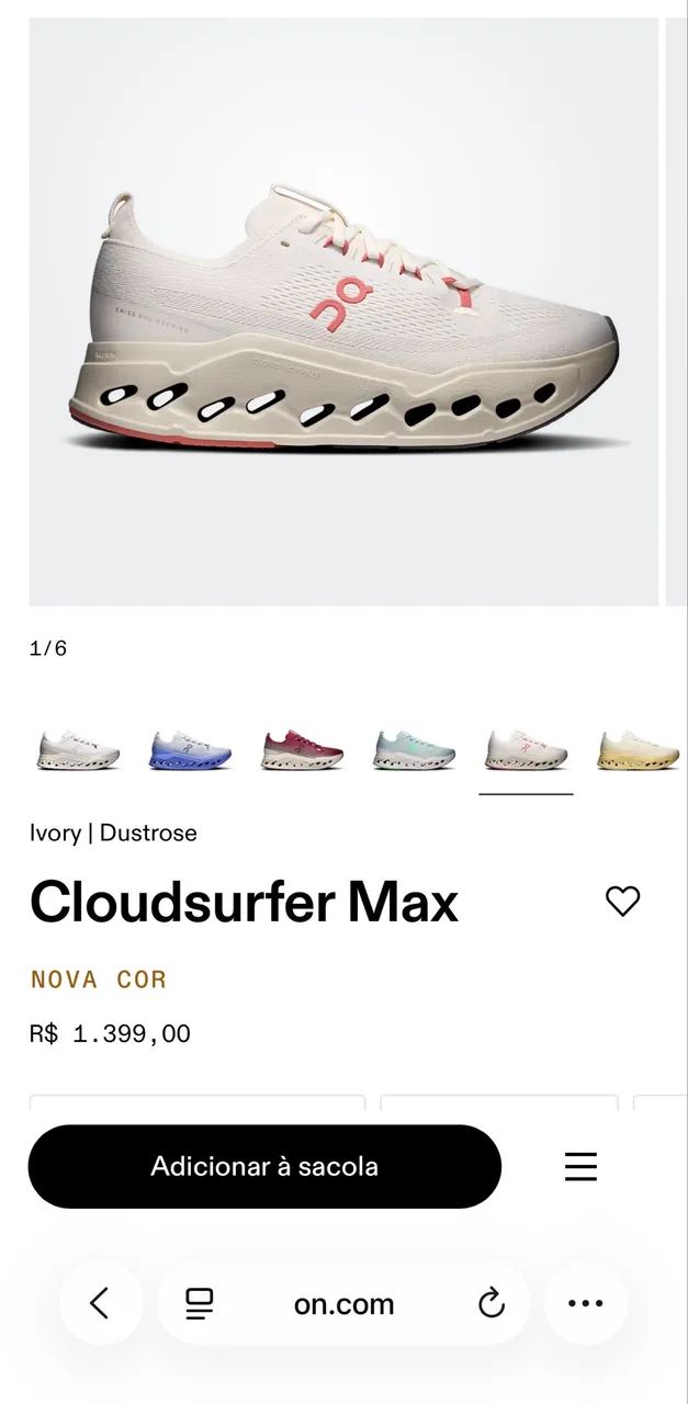 TÊNIS ON CLOUDSURFER MAX  - VENDO!! - Foto 5