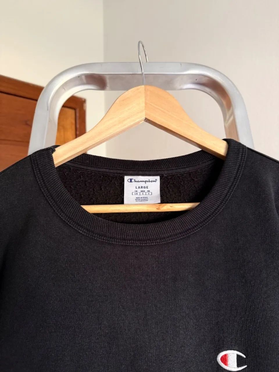 Moletom Champion crewneck - Preto - Foto 4