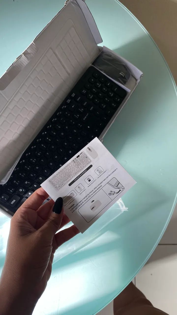 Teclado+mouse 2.4G (pilha) - Foto 3