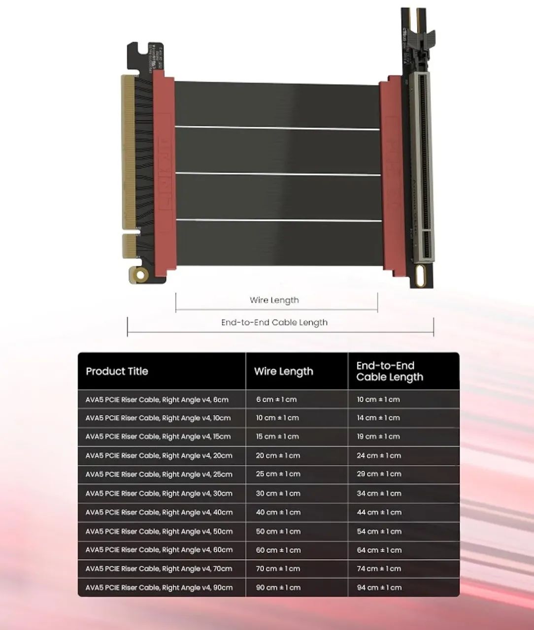 Cabo Riser Linkup Ava5 V4 Pcie 5.0 10cm - Foto 4