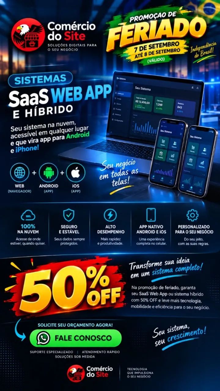 Promoção de Feriado 7 e 8 de Setembro - Sistemas e Sites - Foto 2