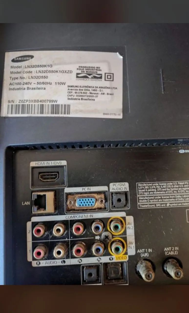 Tv Samsung modelo IN32D550klG, 32 polegadas, Full HD. Possui 4 entradas HDMI e porta USB.  - Foto 2