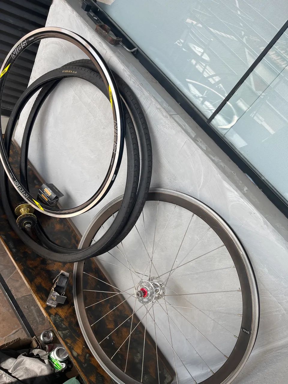 Aros 700 bicicleta fixa single kit com pneus  - Foto 2