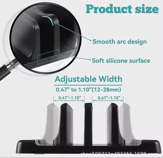 Suporte Ajustável para Tablet e Notebook Spareba - Preto - Foto 4