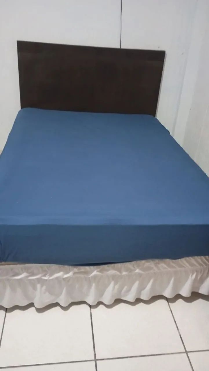 Cama box casal com cabeceira 