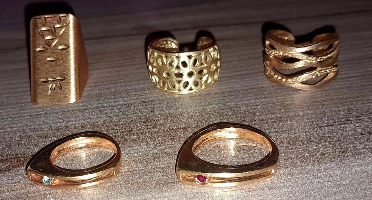 *MEGA PROMOÇÃO* Anéis Folhado à Ouro
