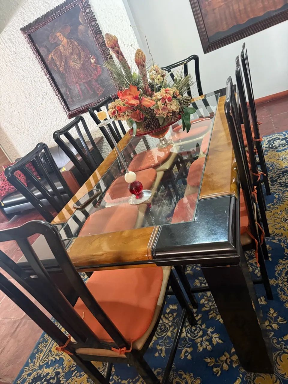 Mesa 8 lugares com 8 cadeiras
