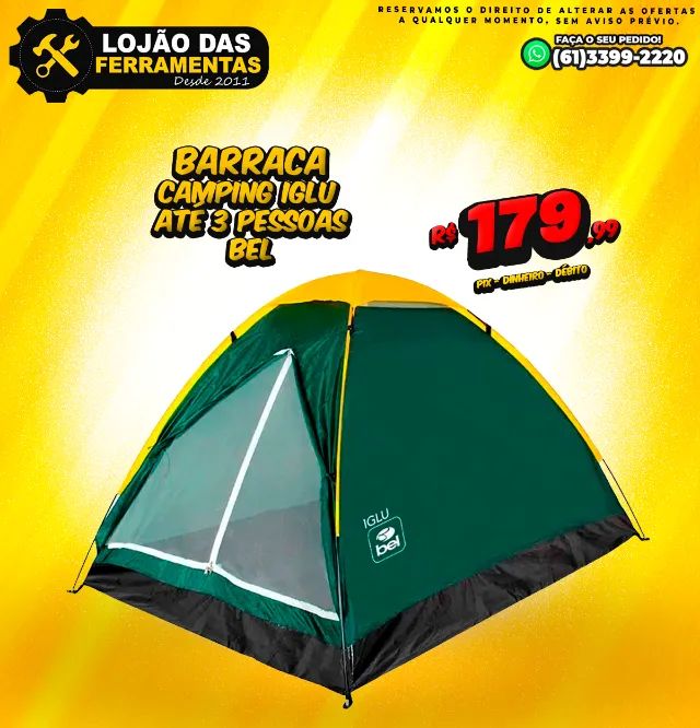 Barraca Camping Iglu Até 3 Pessoas Bel