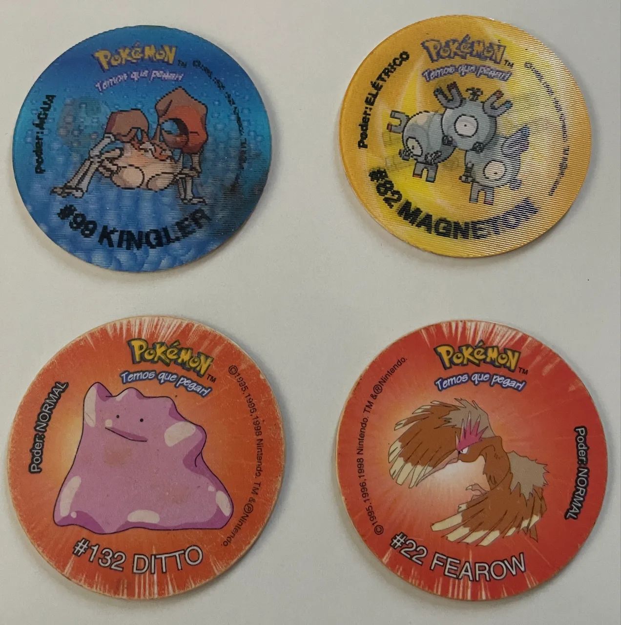 Lote 7 Tazos Pokémon Elma Chips - Dragonair #148 e Ditto #132 - Foto 4