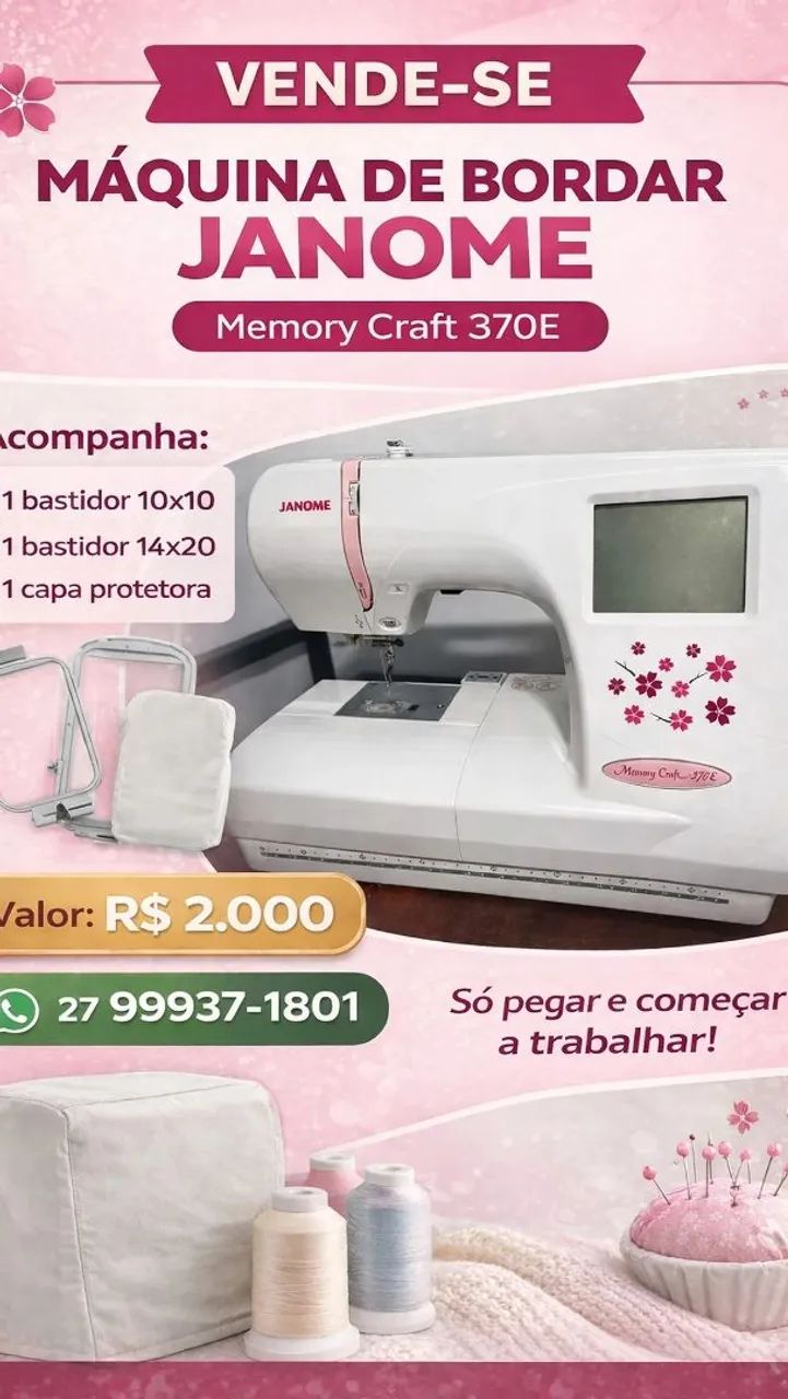 Maquina de bordar janome 