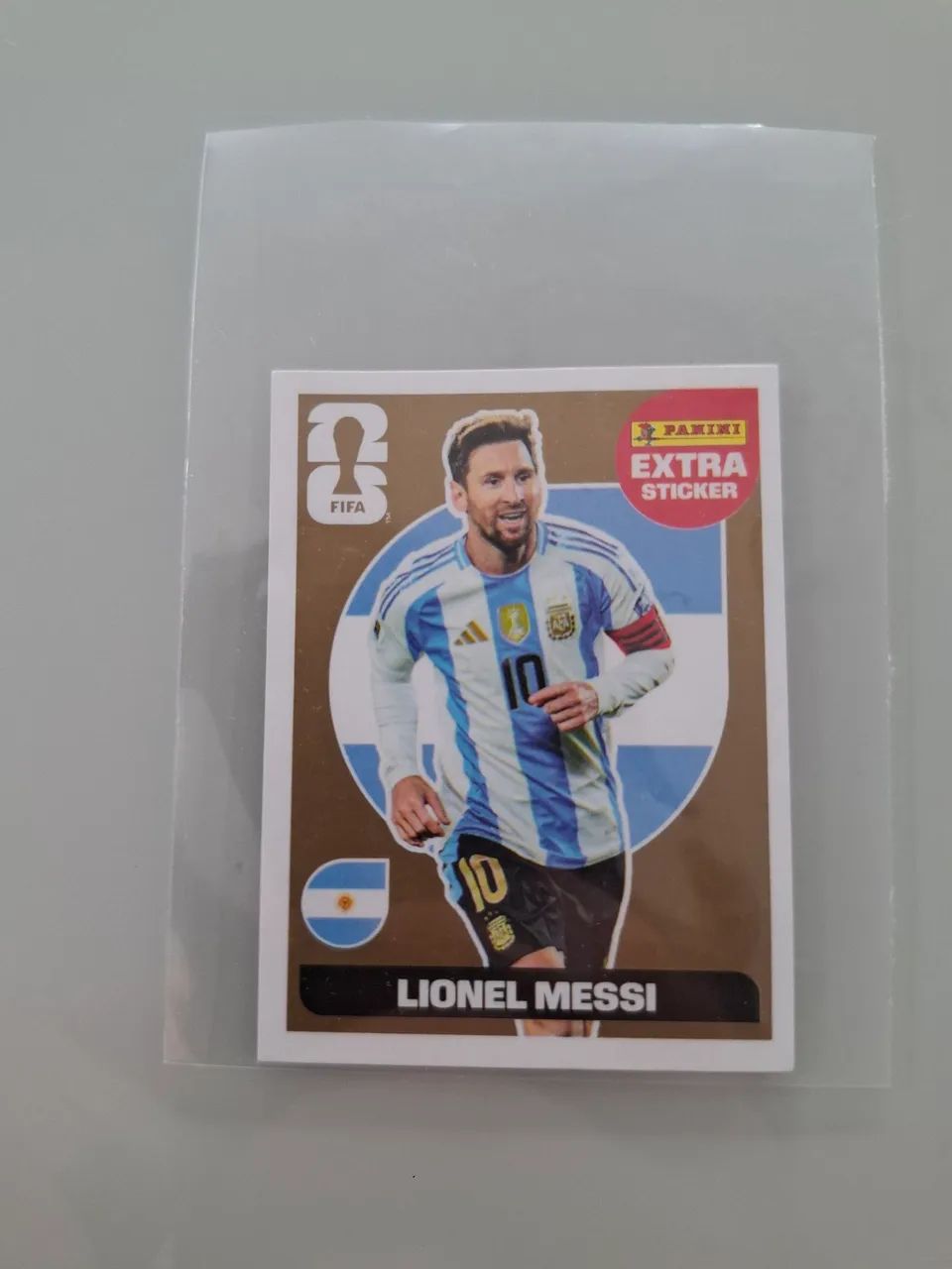 Figurinha Legends Dourado do Lionel Messi