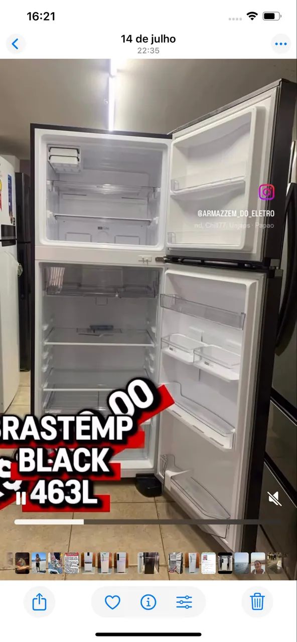 Geladeira BLACK BRASTEMP 463L NOVA - Foto 2