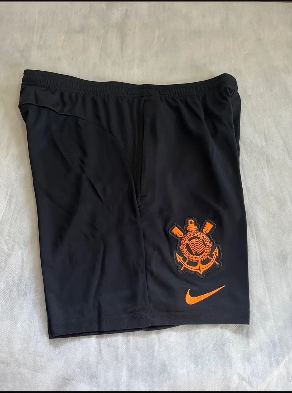 Short Nike Corinthians - Novo - P - Preto  - Foto 4