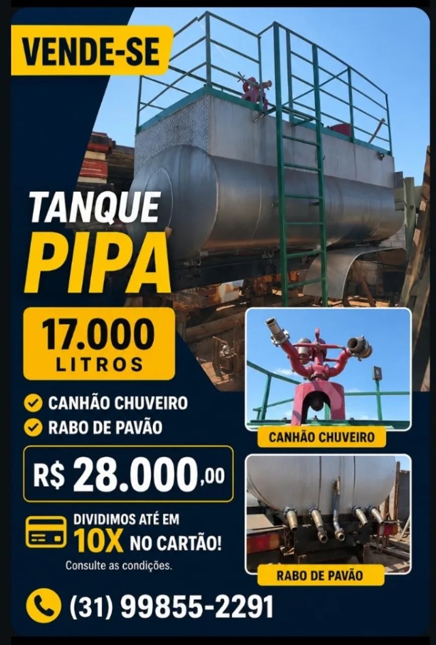 Tanque pipa de 17 mil litros 