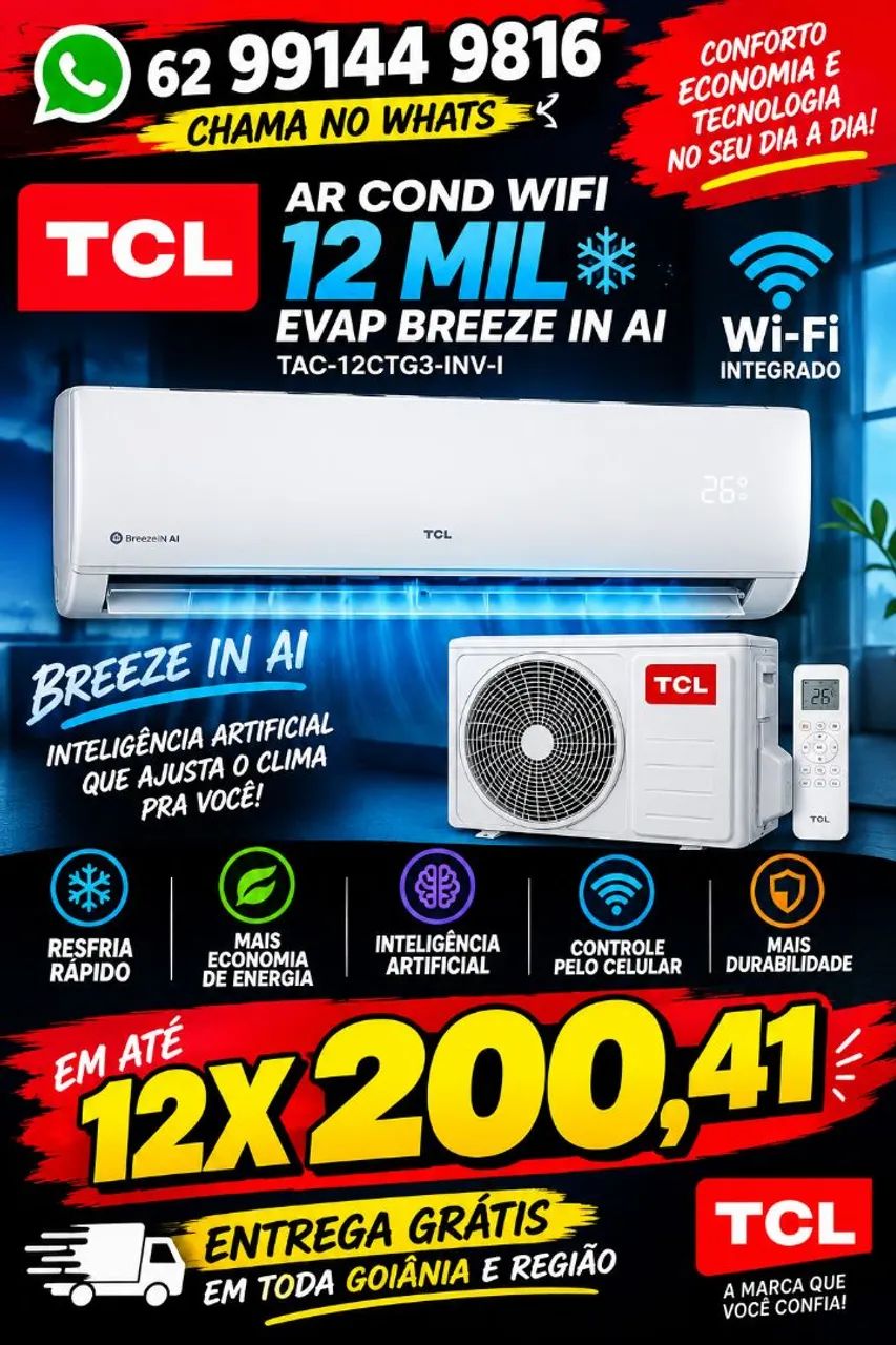 AR CONDICIONADO 12 MIL TCL