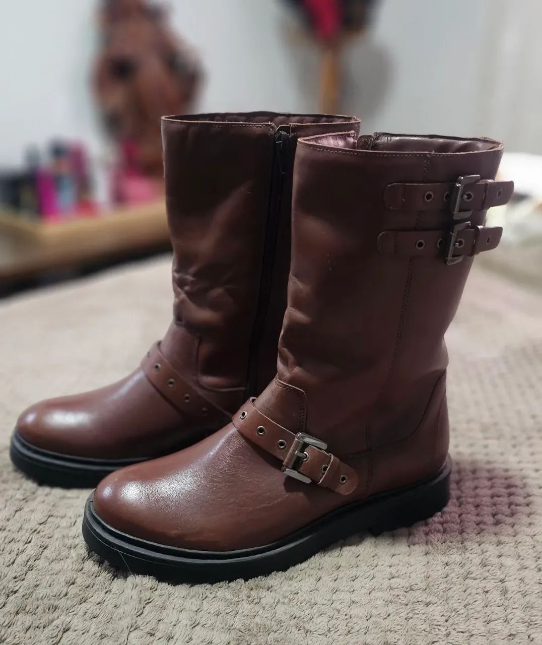 Bota em couro 