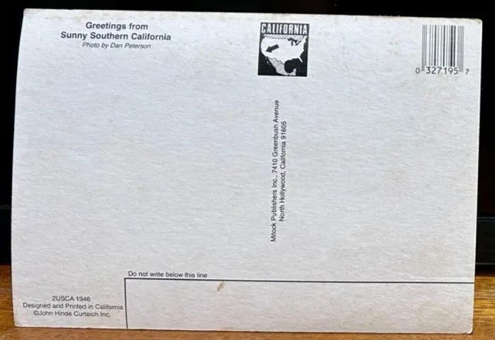Cartão postal Antigo Califórnia Anos 90 Sem uso! - Foto 2