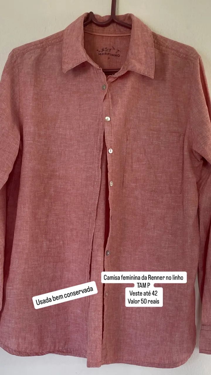 Camisa feminina de linho 