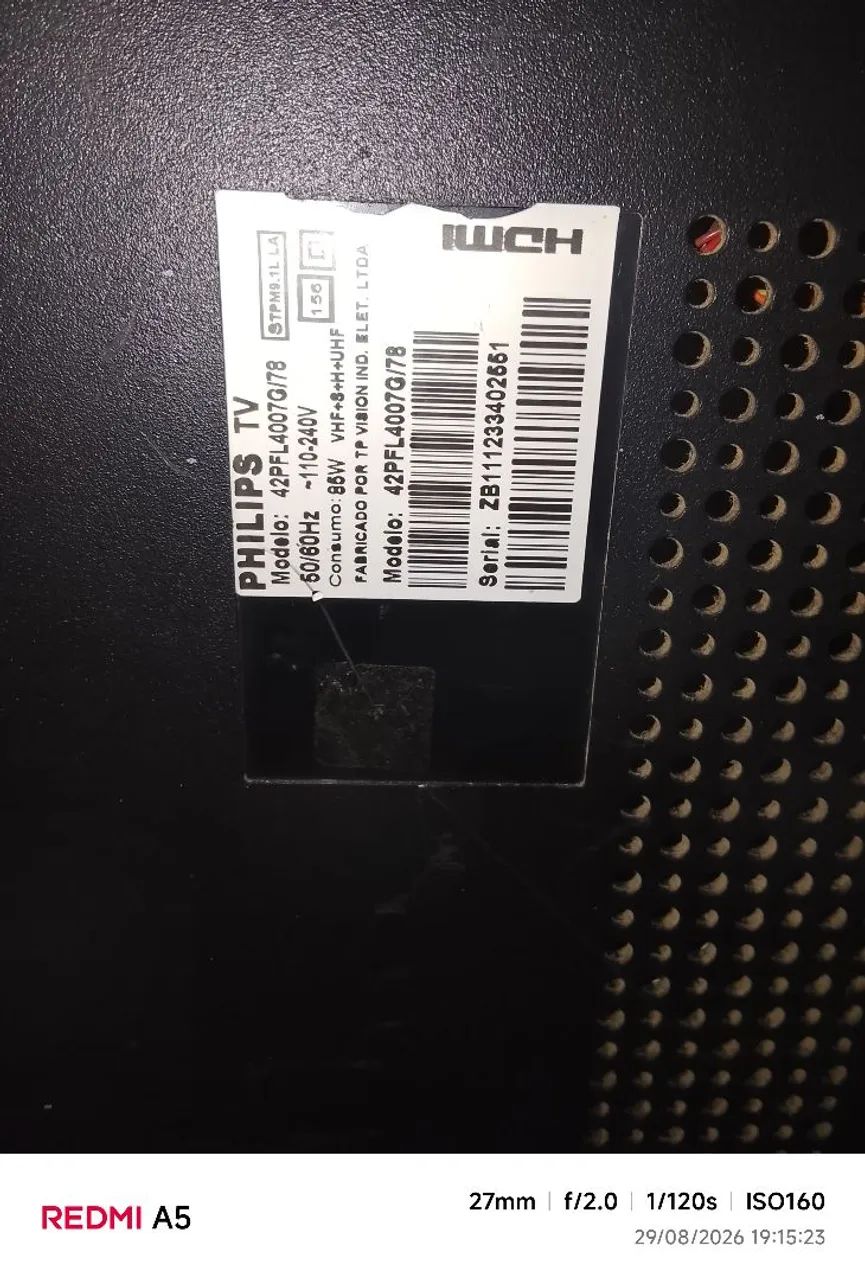 Vendo esa tv 42 polegadas para retirada de pesas não da imagem asender a tela mas não dá  - Foto 3