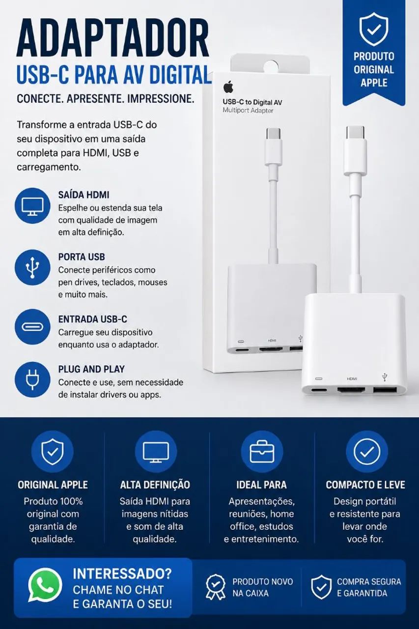 分配器・切替器 Apple USB-C to Digital AV Adapter Apple Adaptador de USB-C para AV Digital Multiporta - Periféricos
