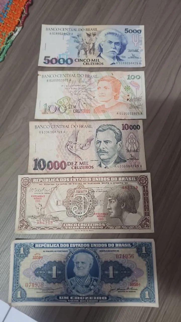 Cedulas e Moedas antigas 