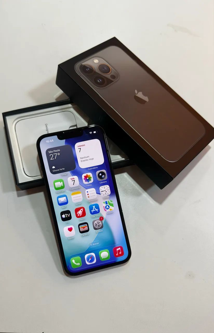 iPhone 13 Pro Silver Gray 256GB - Impecável! - Celulares e