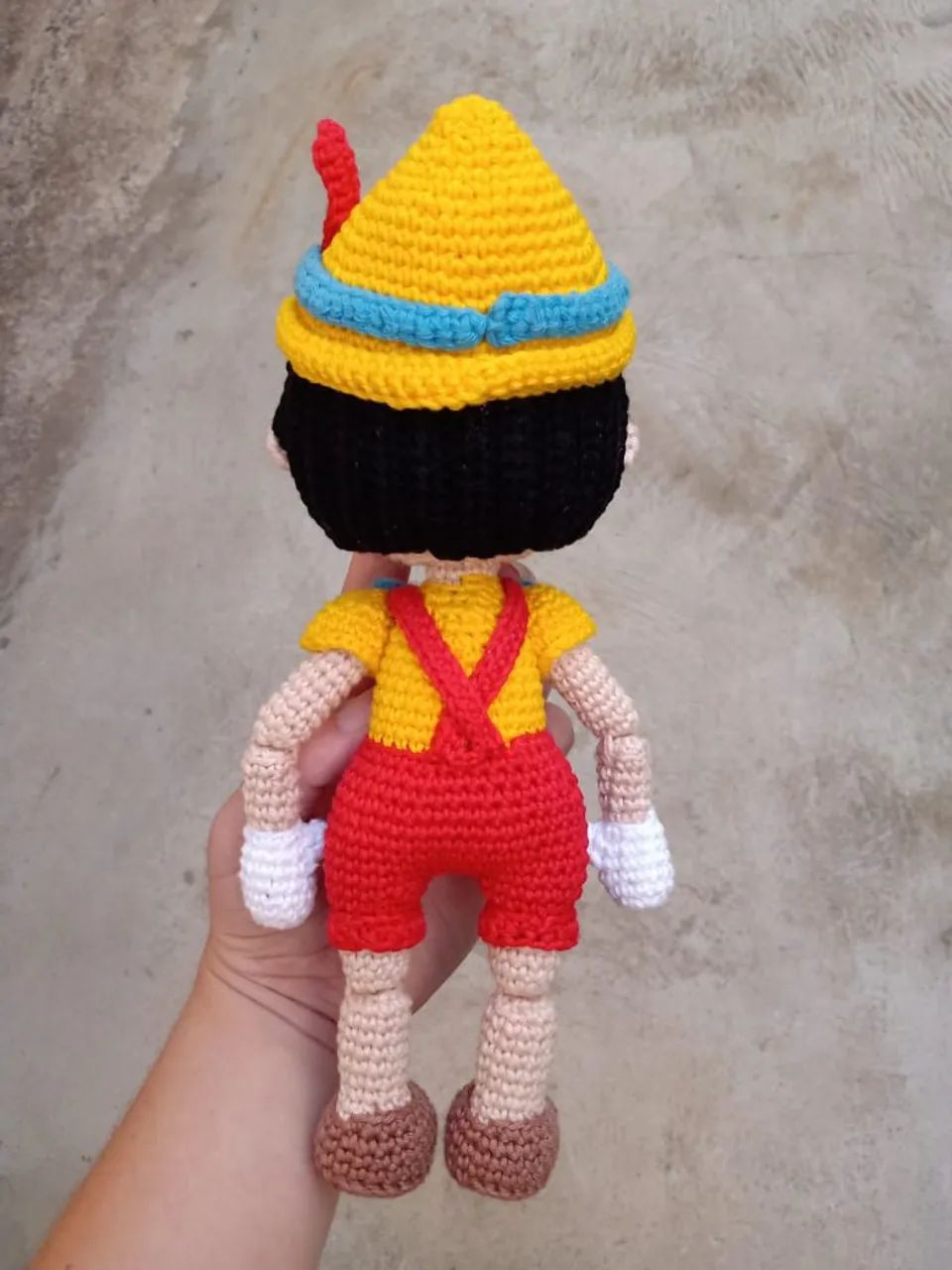 Pinóquio de Crochê  - Foto 3