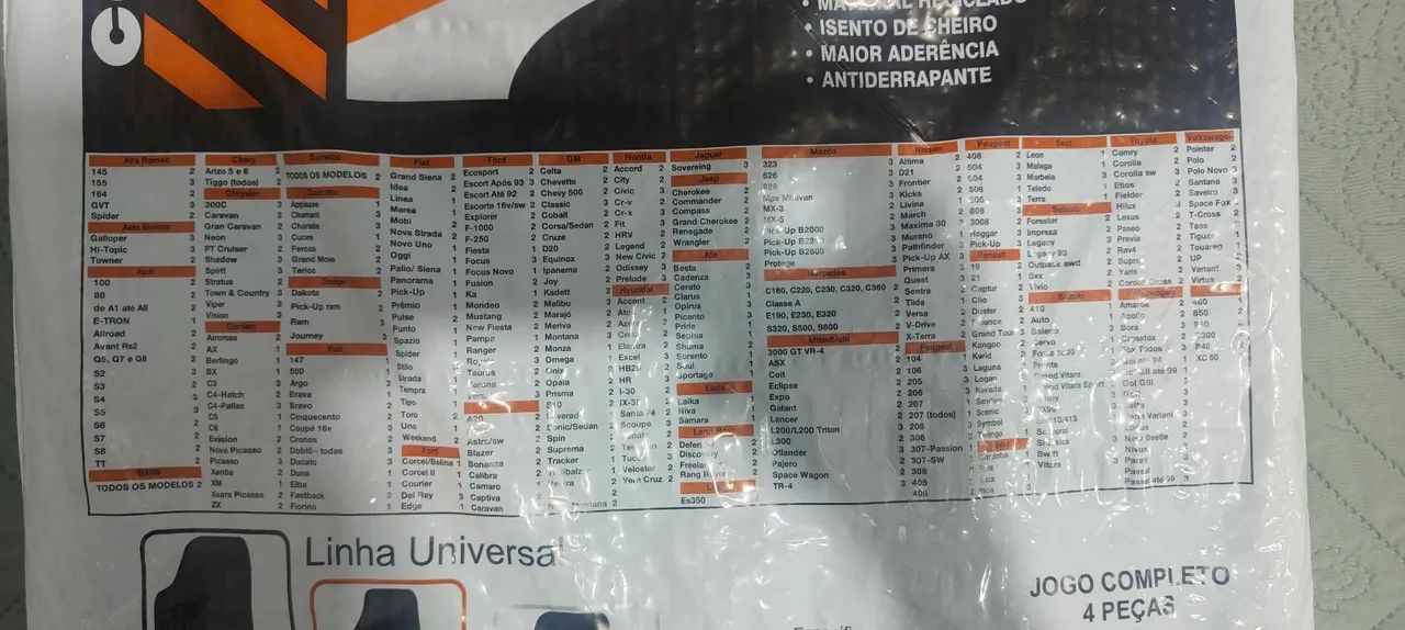 Universal - 4 Peças - Novo<br>R$ 90,00