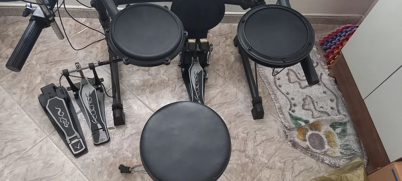 BATERIA ELETRÔNICA + PEDAL DUPLO ODERY - Foto 2