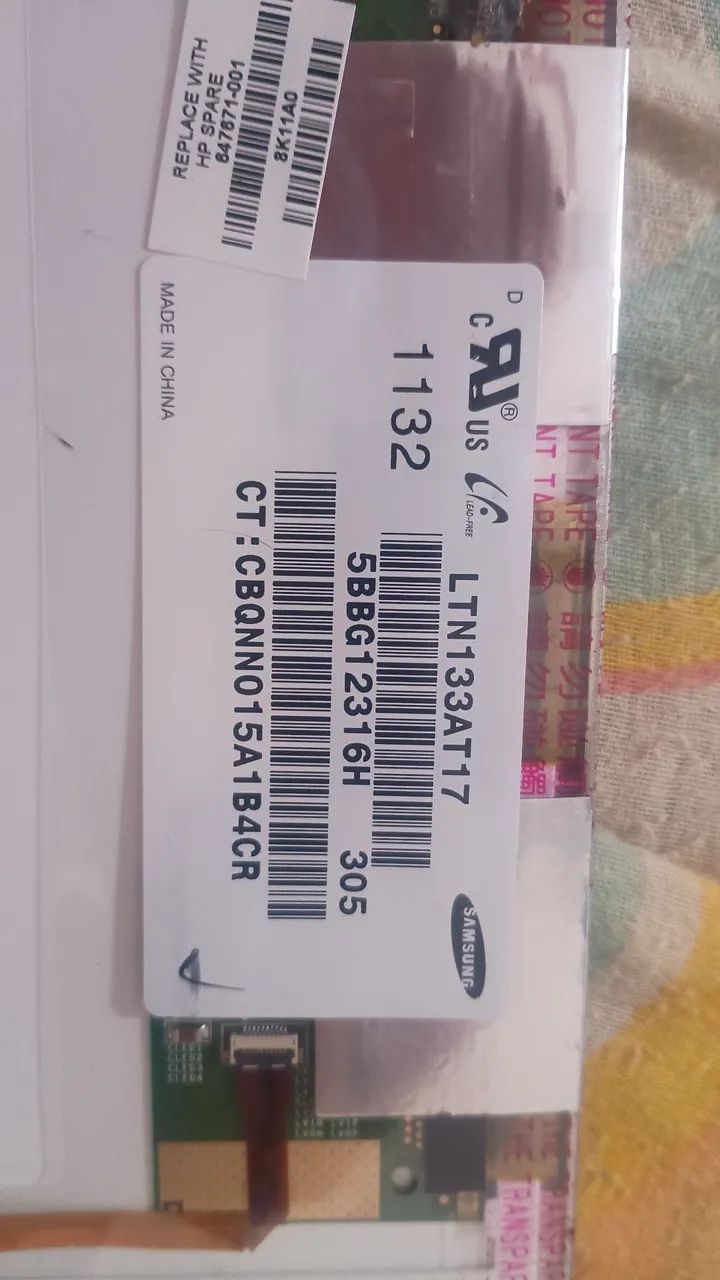 Lote 2Tela LCD 14 polegadas e 1 de 15 para notebook 100% funcionando - Foto 5
