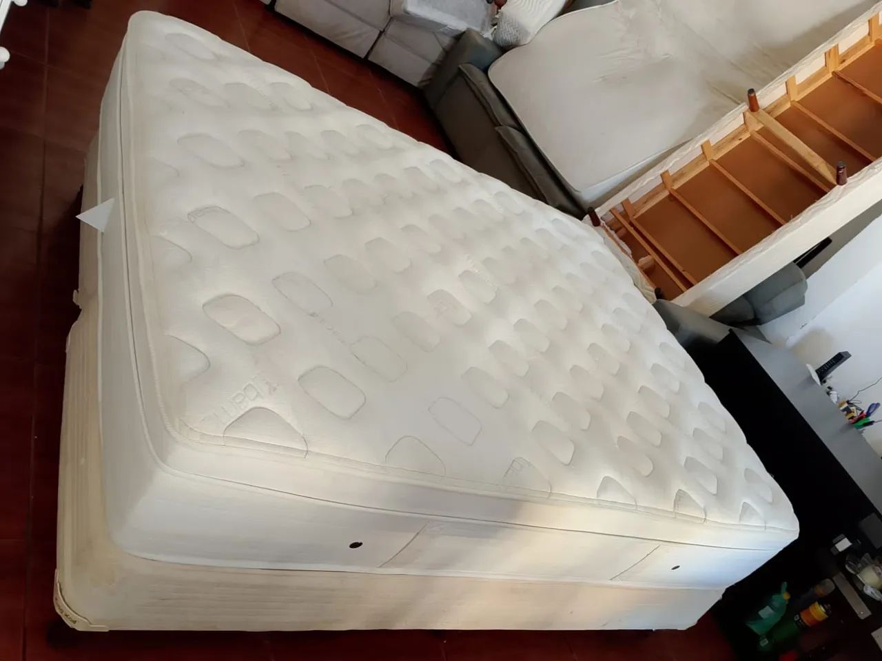 Cama box Queen size colchão simons molas ensacadas bambu  - Foto 3