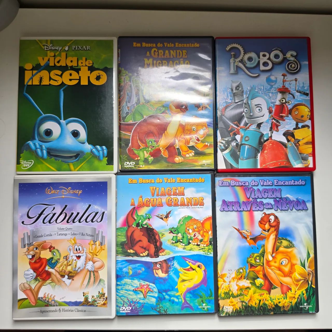 Lote 8 DVDs Infantis Clássicos - Disney, Pixar, Turma da Mônica e