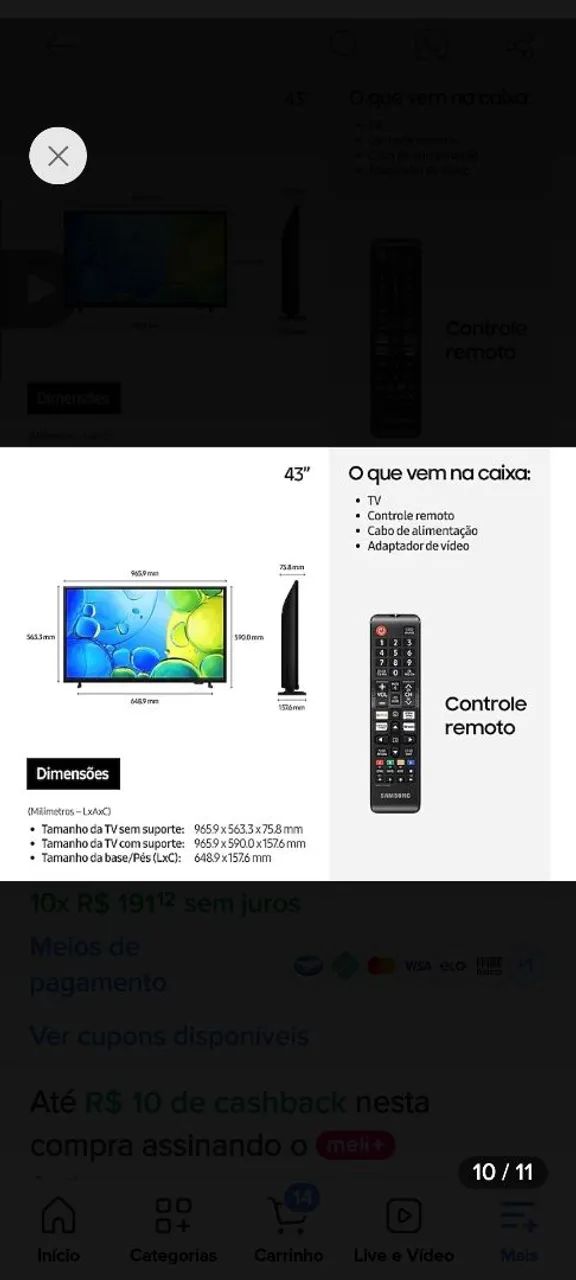 Smart tv samsung 43" - Foto 2