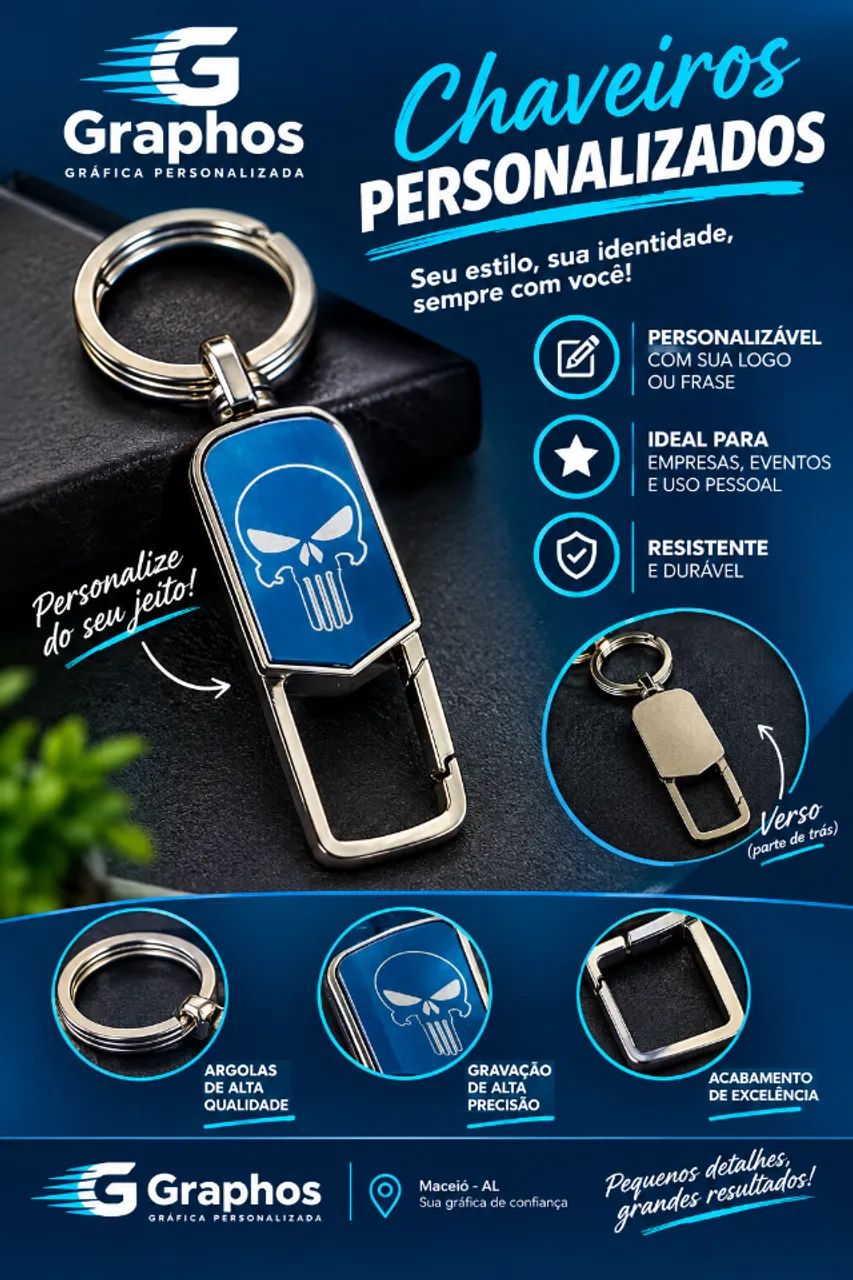 CHAVEIRO PERSONALIZADO A LASER  - Foto 2