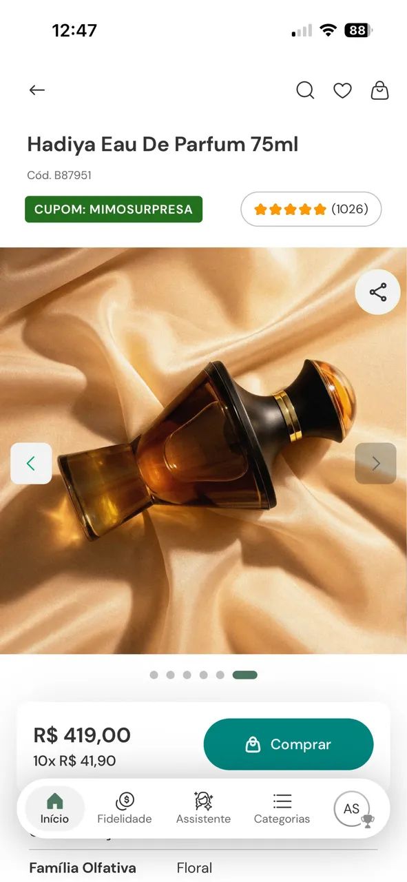 vendo perfume NOVO da oboticario 