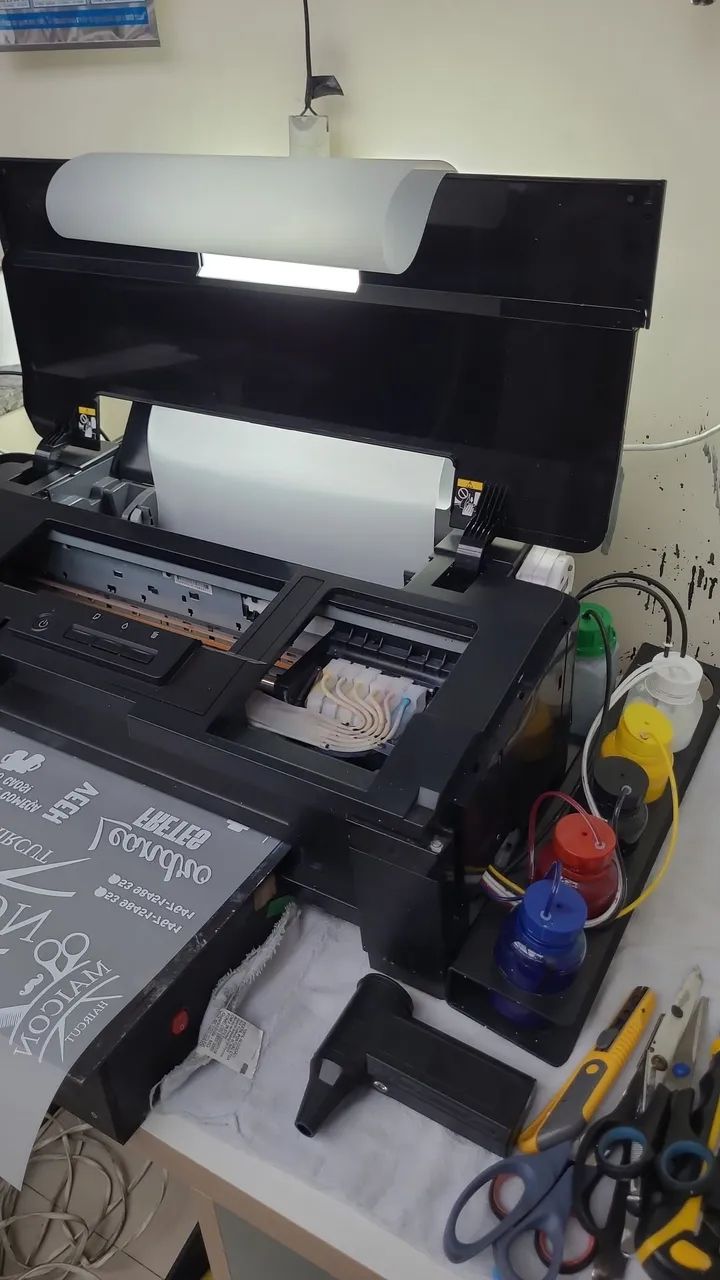 IMPRESSORA DTF TÊXTIL ADAPTADA EPSON L1800 CABEÇA NOVA - Foto 2