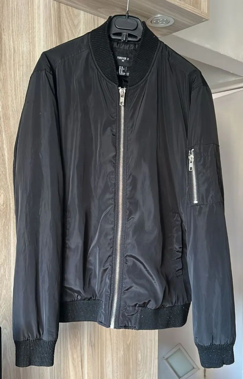 JAQUETA MASCULINA FOREVER 21 MEN PRETA - Foto 2