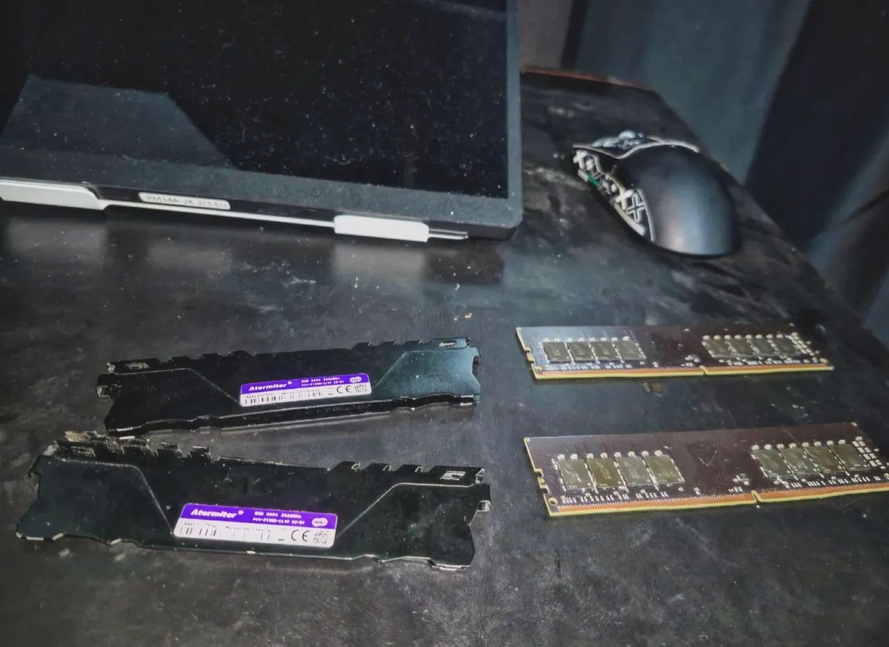 Memória RAM Atermiter 2x8 2666mhz (defeito e desgaste). - Foto 2