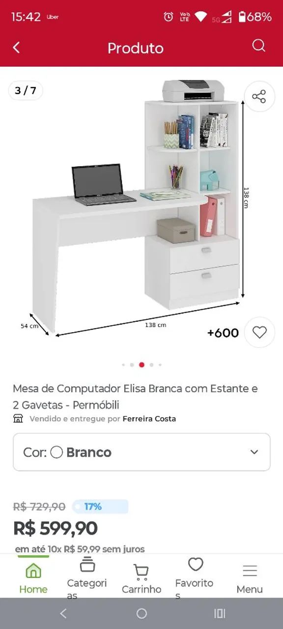 Escrivaninha em bom estado usada