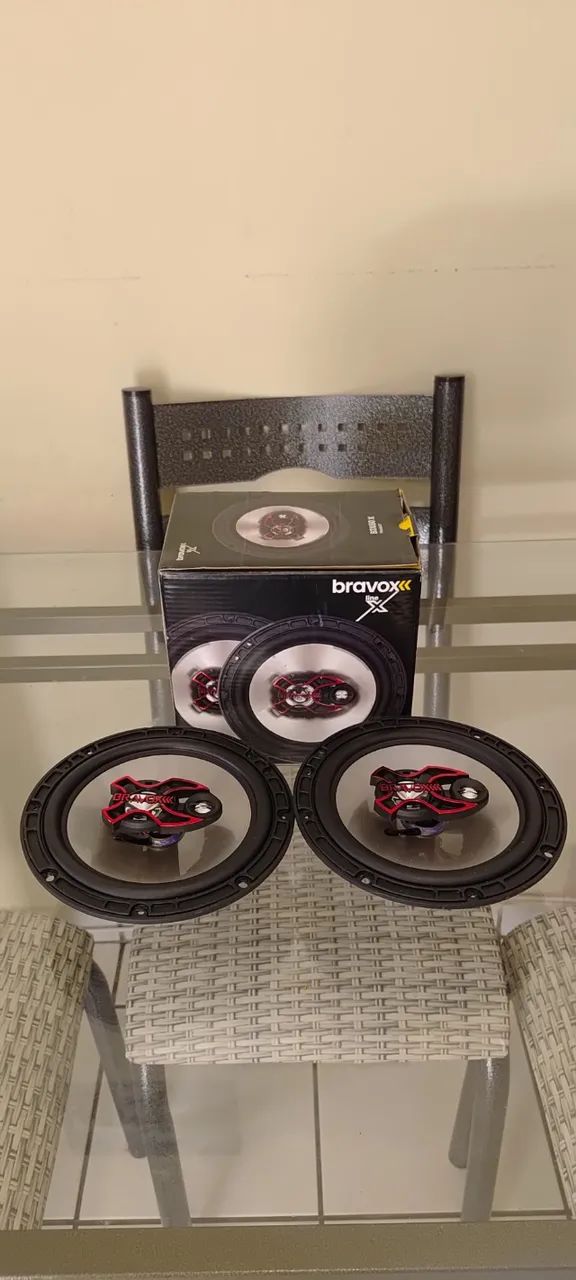 Par de Alto Falante Triaxial Bravox de 6 Polegadas - Modelo B3X60 X - Novos na Caixa
