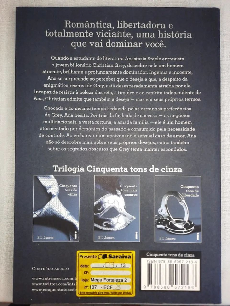 Cinquenta Tons de Cinza - E L James - Foto 2
