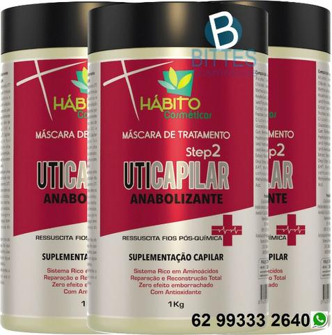 3 Máscaras de 1 Kg Reparação e Reconstrução Total Hábito Cosméticos 002